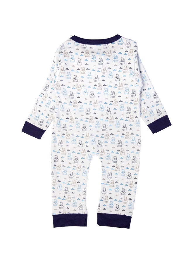 Babies Basic 100% Cotton Printed Long Sleeves Jumpsuit/Romper/Sleepsuit For Babies - Image 2