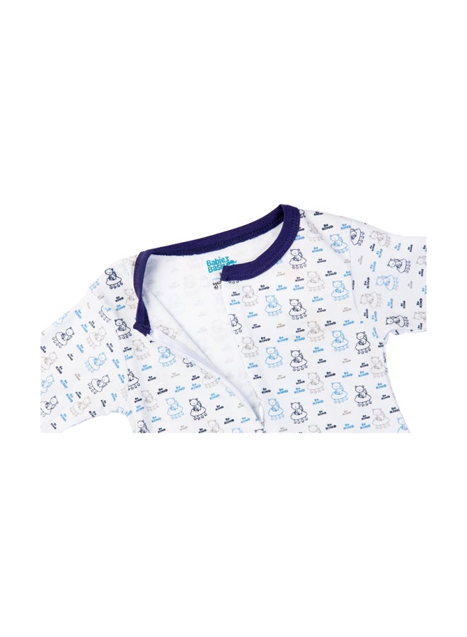 Babies Basic 100% Cotton Printed Long Sleeves Jumpsuit/Romper/Sleepsuit For Babies - Image 4