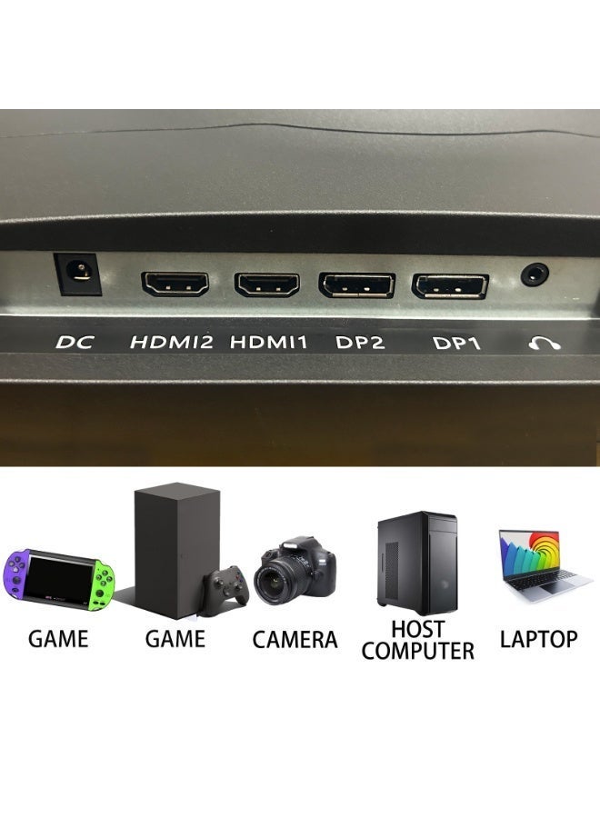 شاشة ألعاب مقاس 27 بوصة بدقة QHD 2560×1440، معدل تحديث 180 هرتز، شاشة IPS سريعة الاستجابة (1 مللي ثانية)، حامل قابل لتعديل الارتفاع والدوران 180 درجة، شاشة ألعاب إلكترونية بإضاءة خلفية RGB مع مكبرات صوت مدمجة، تقنية الضوء الأزرق المنخفض وخالية من الوميض، تدعم تقنية AMD FreeSync، منافذ HDMI وDP، شاشة كمبيوتر للألعاب والاستخدام المكتبي - Image 2