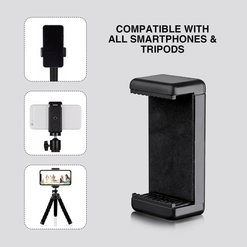 HUMBLE Universal Monopod Holder Clip for Mobile Camera Holder and Tripod Mount Holder- Black (Pack of 1) - Image 2