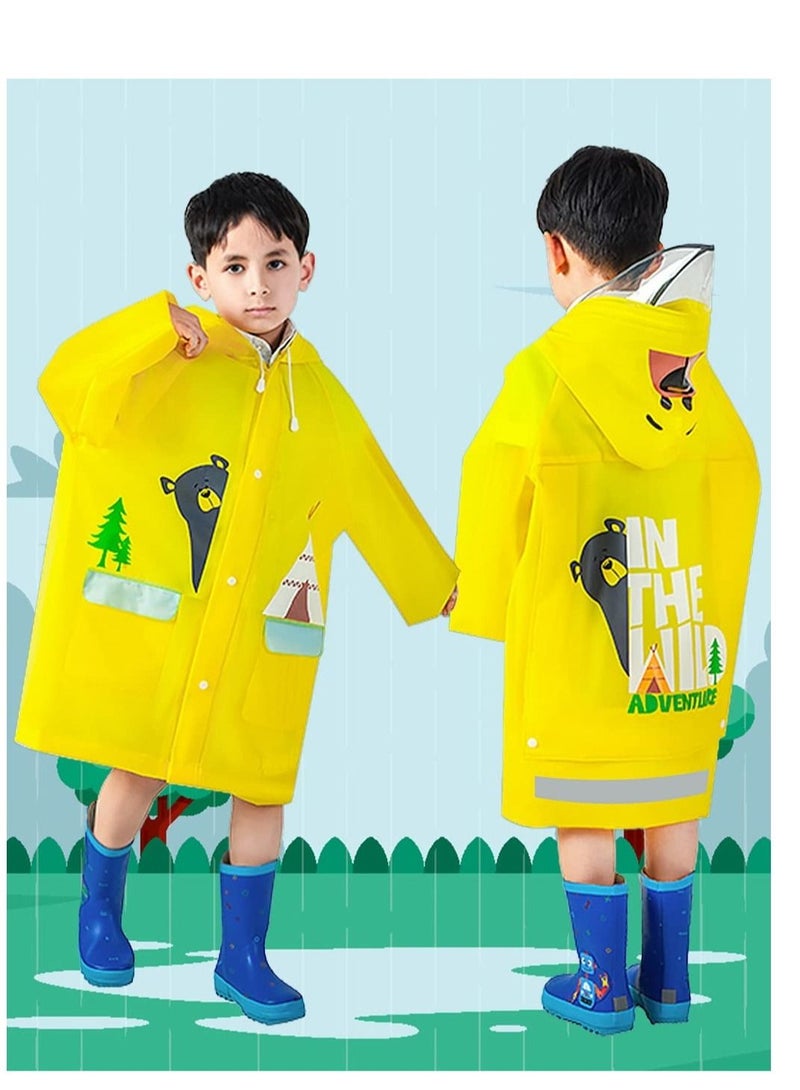 Excefore Kids Rain Poncho, Children's raincoats, Raincoat Girls Boys Reusable Rain Poncho Jacket  - Image 5