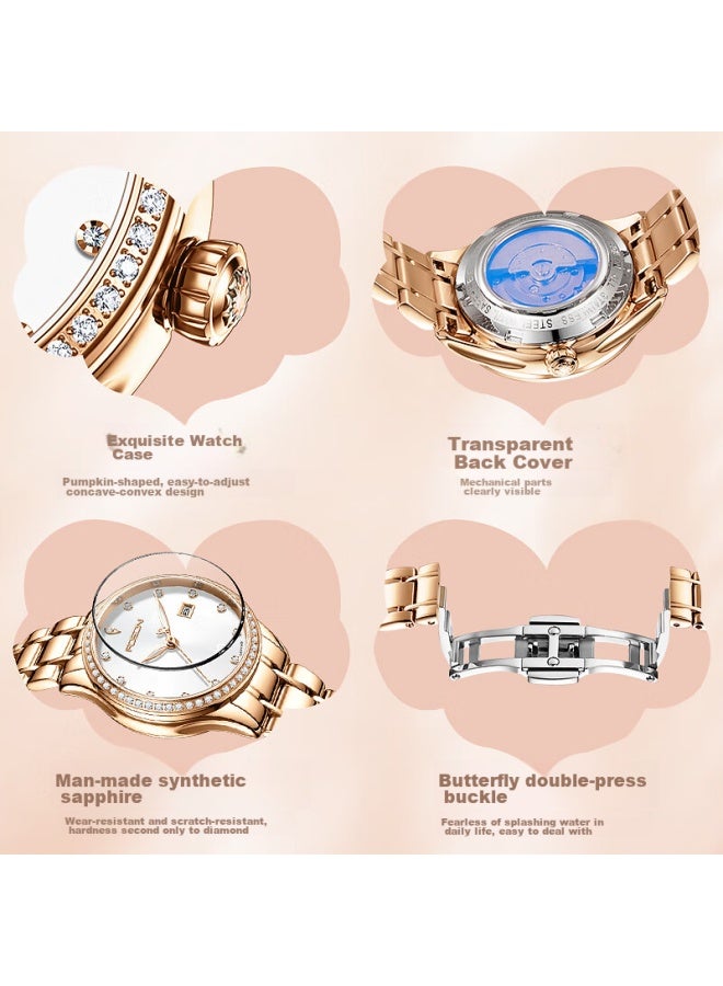 Rosdn Ruyi Chinese Style Watch For Women, Waterproof Fully Automatic Mechanical Ladies Watch, Top 10 Brands, Qixi Festival Gift For Wife - Image 5