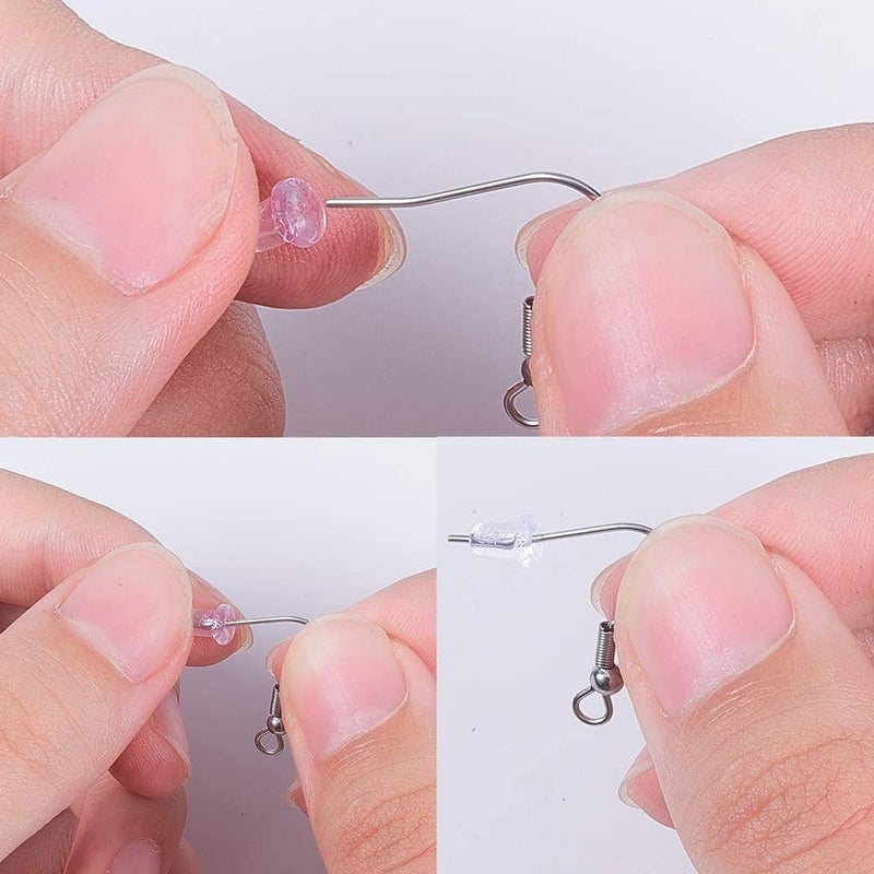 Dhruv Crafts Earring Making Kit Earring Making Supplies Kit with Earring Hooks Earring Findings Earring Backs Earring Pins Jump Rings for Jewelry Making Supplies 150 Pieces Silver - Image 5