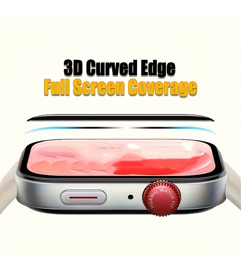 3pcs Soft Screen Protector Fit for Huawei Watch Fit 4 Anti Scratch Oil Proof Easy Install - Image 4
