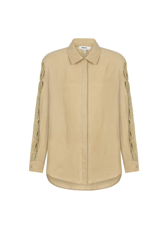 ابيكول بلوزة مزينة بتطريز بارز