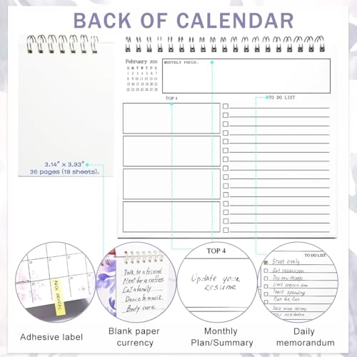 OFIFO® 2026 Desk Calendar Planner With Memo Pad & Colored Stickers, Monthly Desktop Organizer For Home Office School, 8.5x6 Inches - Image 5
