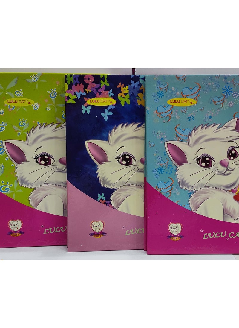 LULU CATY NOTEBOOK WITH HARD COVER AND SPIRAL BINDING ( SQUARE BOX )