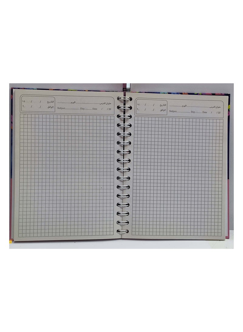 LULU CATY NOTEBOOK WITH HARD COVER AND SPIRAL BINDING ( SQUARE BOX )