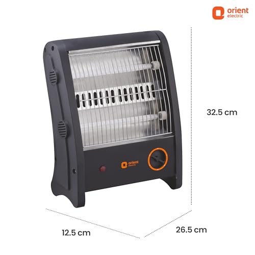 Orient Electric Quartz Room Heater | 800 W Low Power Consumption | Tip-over Protection | 2 Heating Rods for Quick Heating | Cool Touch Body | 1 Year Warranty, Black - Image 5