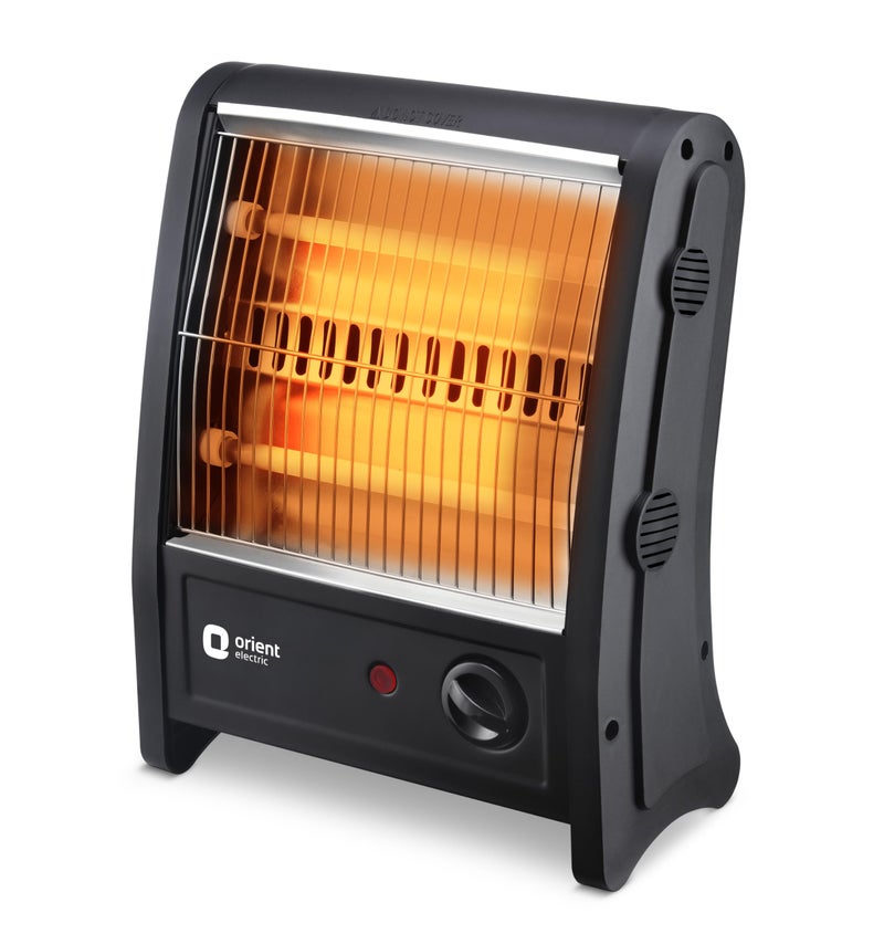 Orient Electric Quartz Room Heater | 800 W Low Power Consumption | Tip-over Protection | 2 Heating Rods for Quick Heating | Cool Touch Body | 1 Year Warranty, Black - Image 1