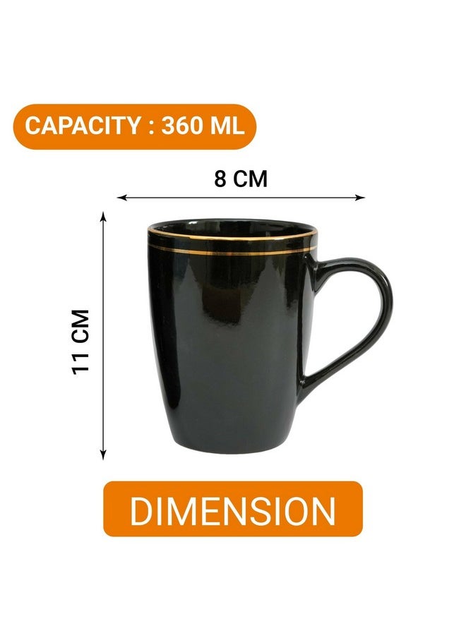 Femora Gold Series Ceramic Coffee Mug - Set of 6 (360ml) Multi - Color Tea Cups, Stackable, Chip Resistant, Large Serving Coffee Cup, Ideal Coffee Mug for Gift - Blue - pzsku/ZAF8CF9B9C3FC607A1CF6Z/45/_/1740118681/5f0579a3-7fe0-4517-9aa8-2bee3f43c67f