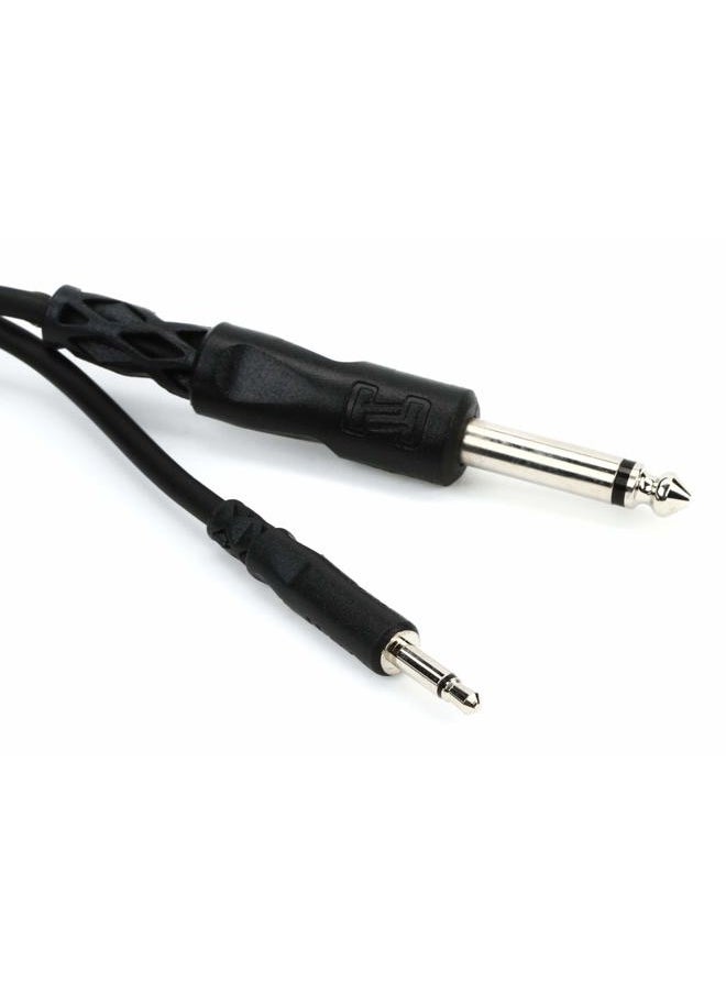 Hosa - Hosa CMP-305 Interconnect Cable - 3.5mm TS Male to 1/4-inch TS Male - 5 foot - Image 1