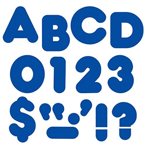 TREND enterprises Inc Trend Royal Blue 4 Casual Uppercase Ready Letters Bulletin Board Decor 4Inch 72 Pieces - Image 1