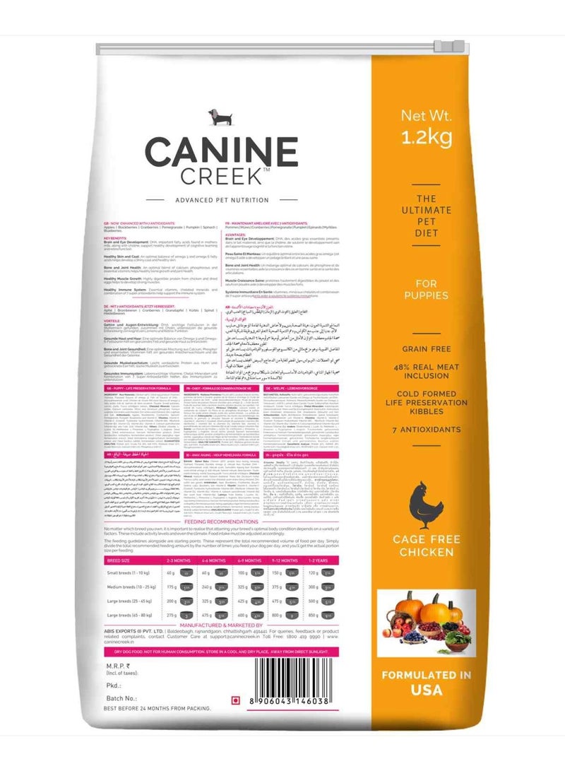 Premium Puppy Dry Dog Food  Real Chicken 1.2Kg