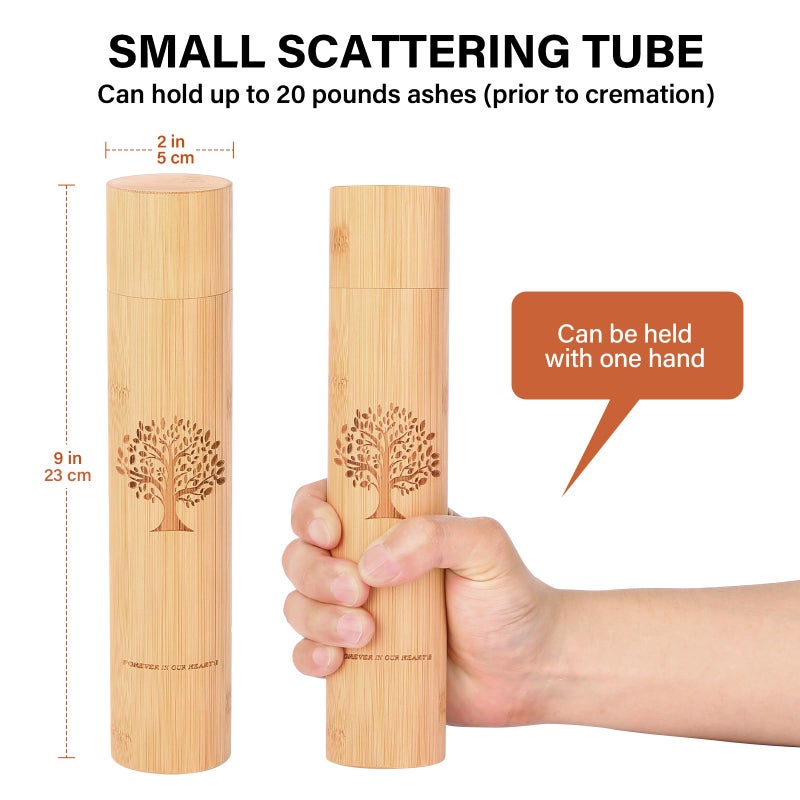 Very100 Small Scattering Urns for Human Ashes Adult,9''x2'' Scattering Tubes for Human Ashes,Eco Friendly Biodegradable Urns for Human Ashes(Set of 4,Tree of Life Pattern) - Image 2
