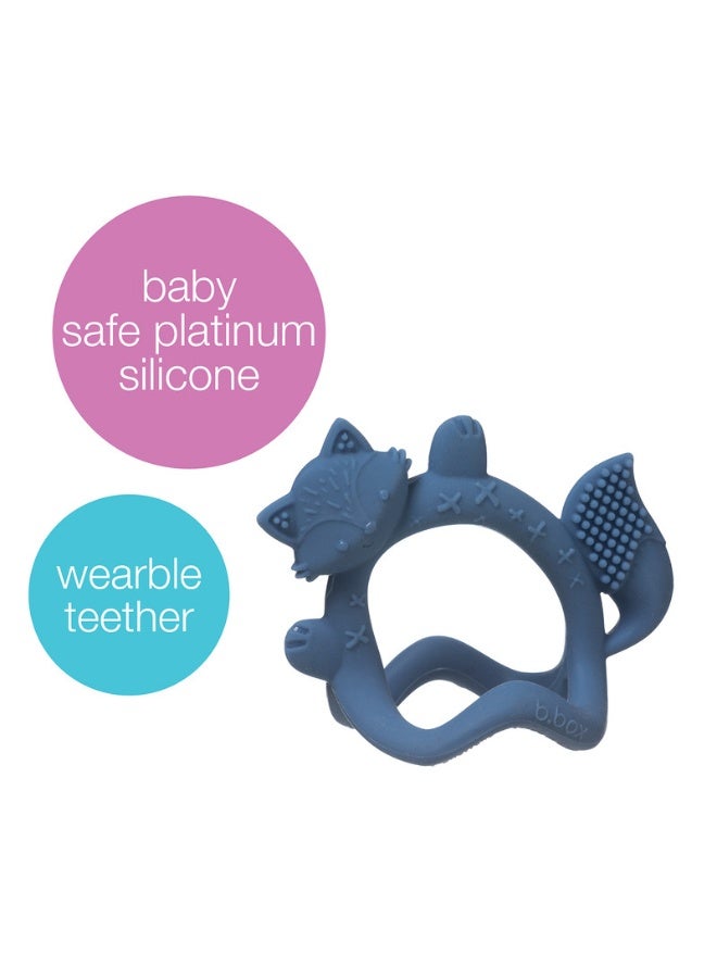 b.box Wrist Teether – Lullaby Blue, Soft Silicone Teething Toy for Babies, Hands-Free Soothing Relief, Easy Wear Design, 3m+ - Image 2