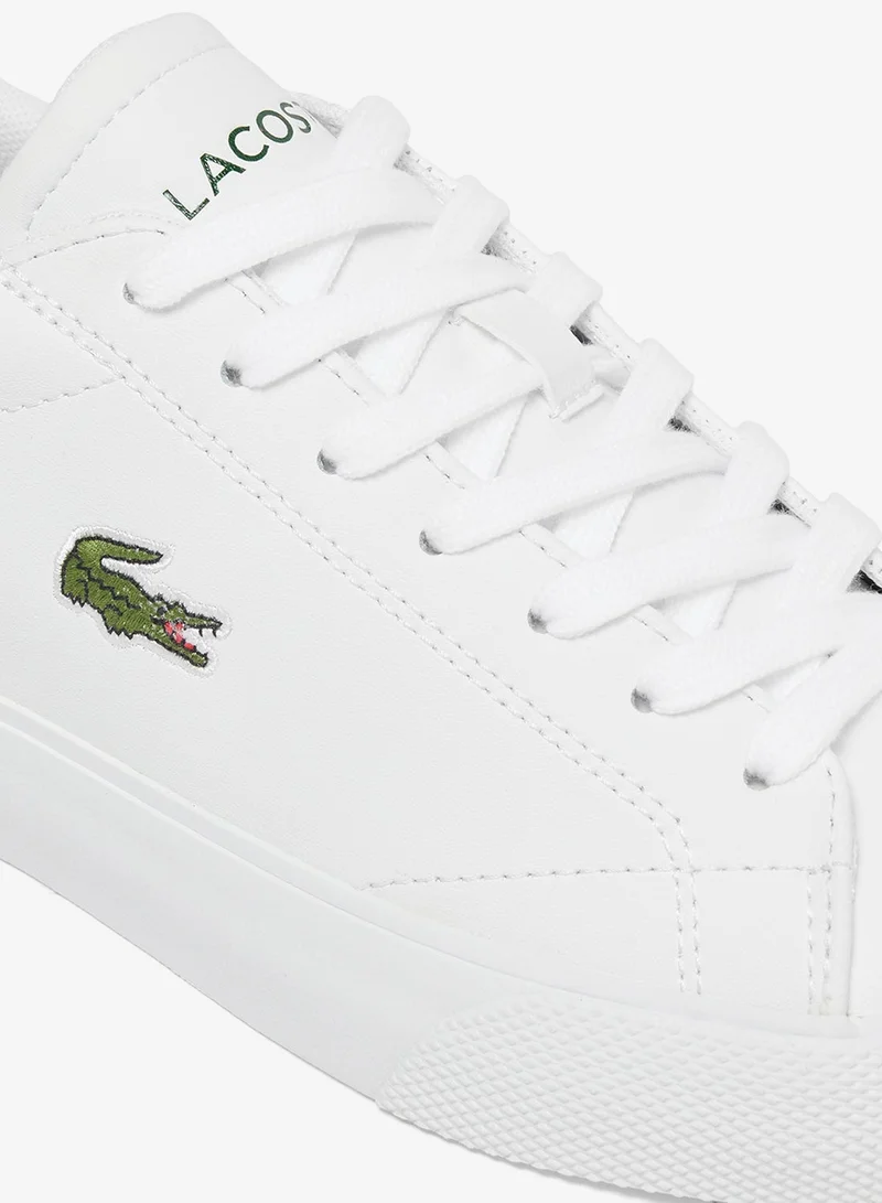 Lacoste WHT/WHT Lerond Low Top Vulcanized Sneakers for Women | Best Price UAE
