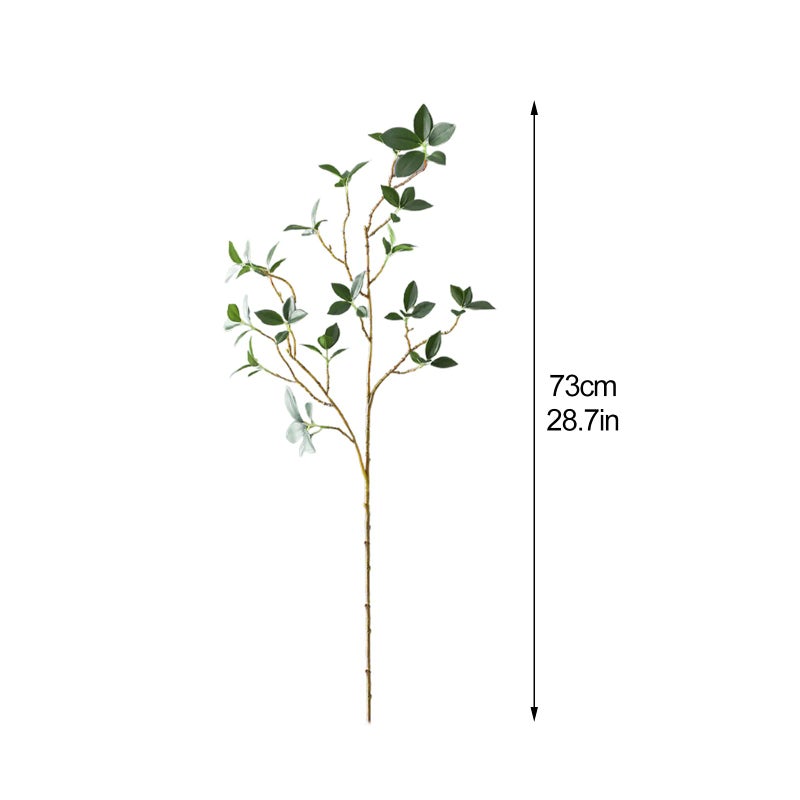 DULRLLY 3 Pcs Artificial Ficus Branches Leaf Spray, Faux Greenery Long Stems 28.7 Inch Tall Ficus Twig Fake Plastic Plant for Floral Arrangements Home Office Decor Vase Filler - Image 4