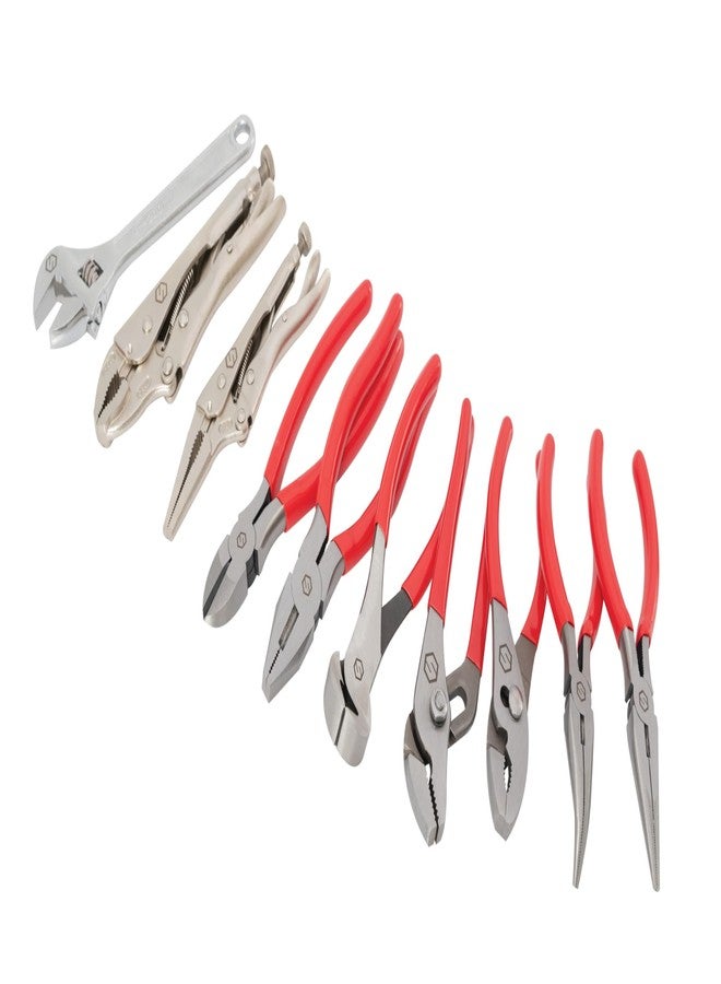 Steelman 10-piece Pliers Set, Slip Joint, Long Nose, Diagonal Cutter, Groove Joint, Linesman, Mini Long Nose, Locking Pliers, and Adjustable Wrench - Image 1