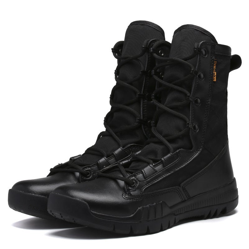 Large Size Outdoor Tactical Boots Breathable High-Top Boots Outdoor Men'S Shoes Desert Boots Combat Boots Hiking Shoes Boots - Image 1