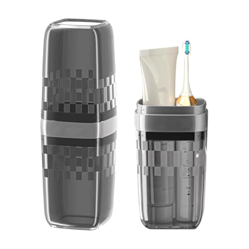 EOREA Toothbrush Case Travel, Travel Toothbrush Holder, Toothbrush Holder with Cover, Portable Toothbrush Case and Carrier, Ideal for Bathroom, School, and Business Travel Needs (Black) - Image 1
