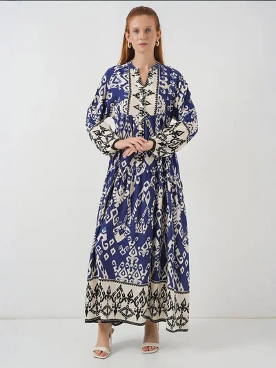 BIG DART BDART Patterned V-Neck Maxi Dress