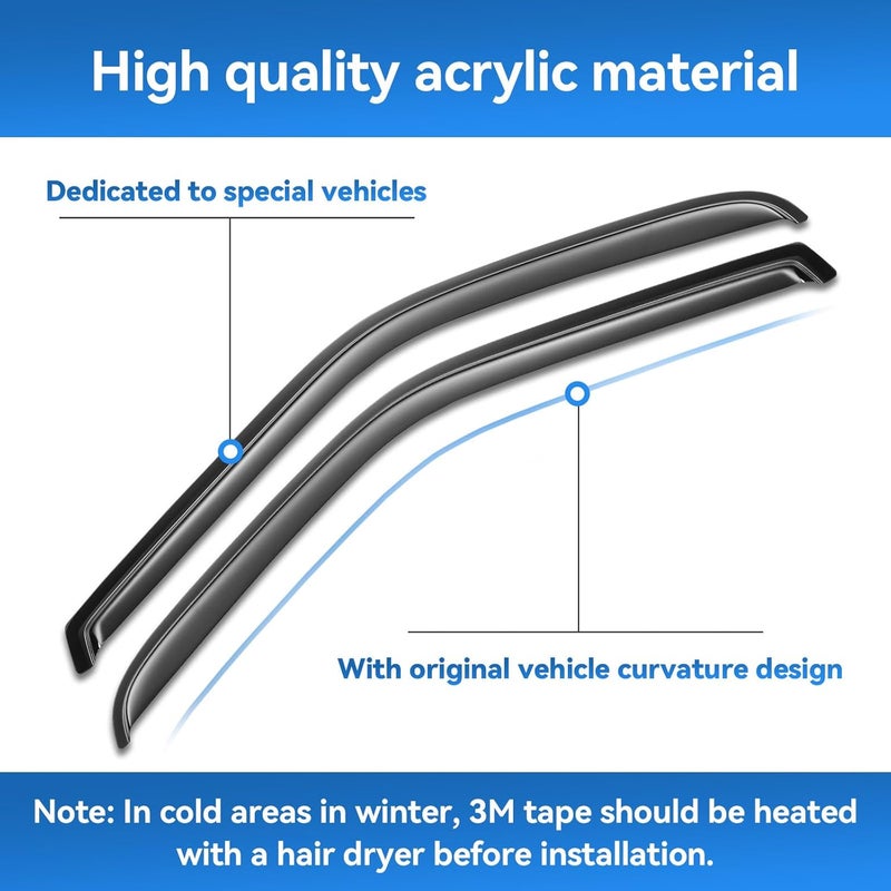 AWVRG Window Rain Guards for Ford F150/F-150 and Super Duty Models (2015-2022) - Image 5