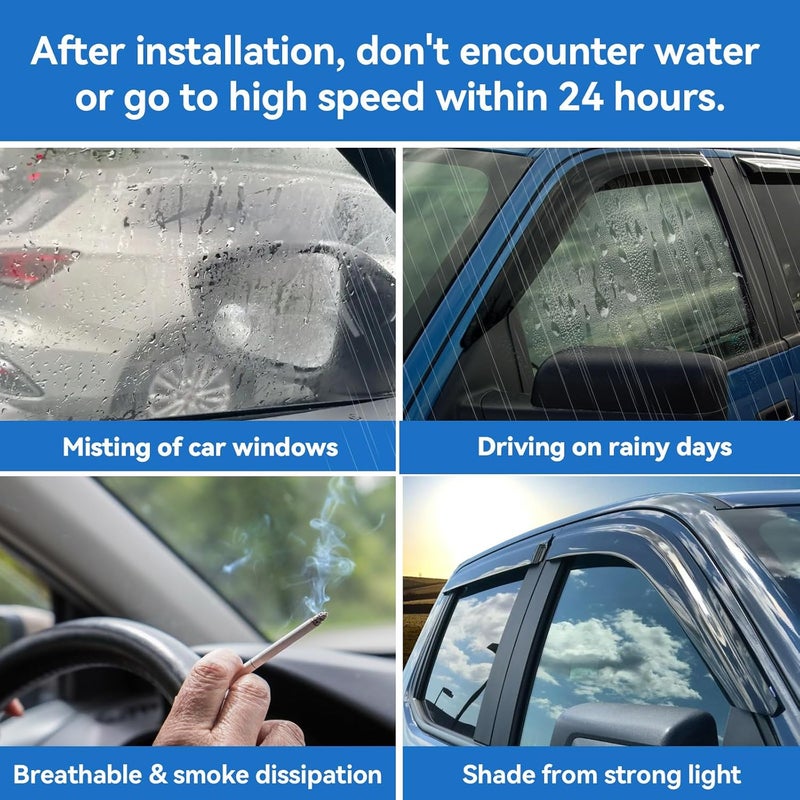 AWVRG Window Rain Guards for Ford F150/F-150 and Super Duty Models (2015-2022) - Image 4