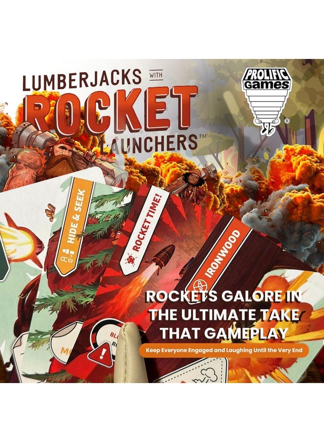 Prolific Games Lumberjacks with Rocket Launchers - Explosive Card Game for Family Game Night - Fast-Paced Fun for Adults & Teens - Perfect for Family Games and Group Play (3 to 8 Players) - Image 3