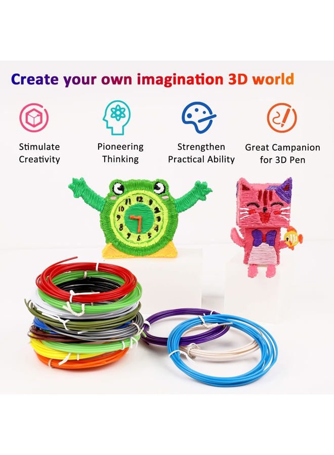 dikale 3D Pen/3D Printer Filament(16 Colors, 320 Feet) Bonus 250 Stencils eBooks 3D Pen Filament 1.75mm PLA Brown DKL-US-PLA616 - Image 5