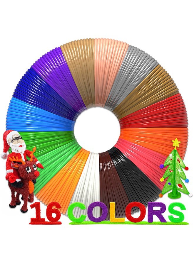 dikale 3D Pen/3D Printer Filament(16 Colors, 320 Feet) Bonus 250 Stencils eBooks 3D Pen Filament 1.75mm PLA Brown DKL-US-PLA616 - Image 1