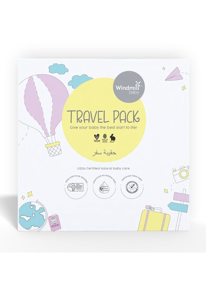 Windmill baby Baby Natural Travel Pack (Bottle Wash + Lavender Blossoms Laundry Detergent + Coco Shea Hand Wash) 100ml Each - Image 1