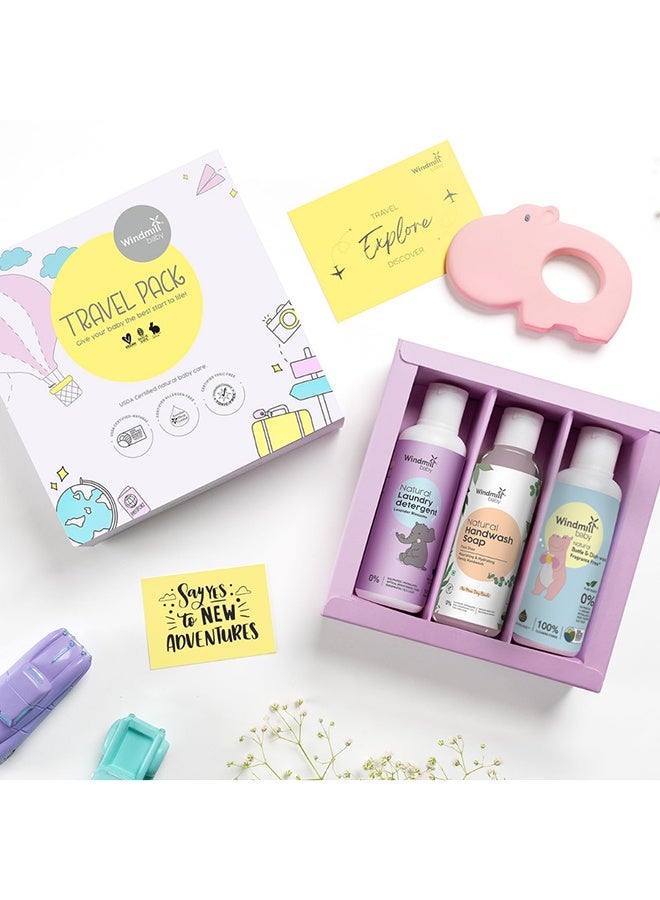 Windmill baby Baby Natural Travel Pack (Bottle Wash + Lavender Blossoms Laundry Detergent + Coco Shea Hand Wash) 100ml Each - Image 4