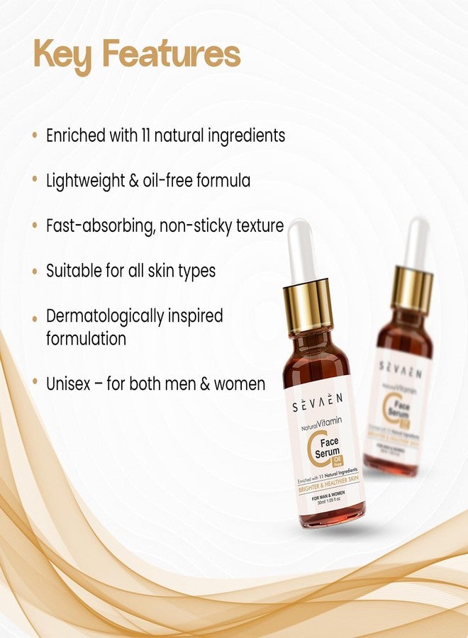 SEVAEN Vitamin C Serum for Face Enrich with 11 natural ingredients (Herbal) - Image 2
