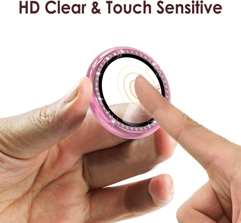 Simpeak 5Pack Bling Hard PC Case with Screen Protector Compatible with Google Pixel Watch 3 41mm 45mm 2024 HD Clear Crystal Protective Bumper Cases Cover Compatible with Google Pixel Watch 3 45mm - Image 4