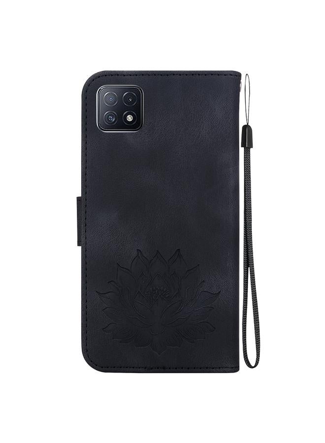 اس-توب جراب لهاتف Samsung Galaxy A73 5G جراب هاتف جلدي منقوش بزهرة اللوتس - Image 3