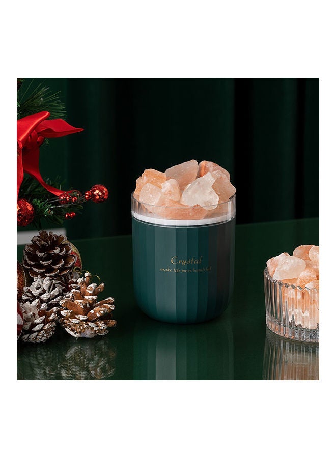 Loquat Colourful Light Crystal Salt Stone Cool Mist Air Humidifier White/Clear - Image 3