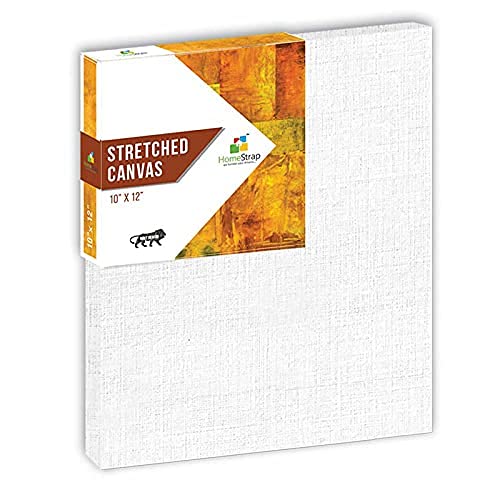 Homestrap Primed Cotton Pre Stretched Canvas with Wooden Frame (White, 10 x 12 Inch (Pack of 2).. - Image 2