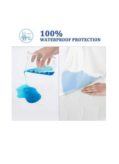 Generic Premium Waterproof Mattress Protector - Soft Breathable Knitted Cover - Waterproof TPU Membrane Backing – For Mattress Size 200x200 cm  - Image 2