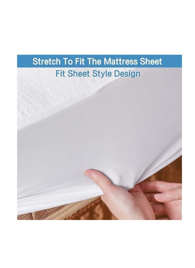 Generic - Premium Waterproof Mattress Protector - Soft Breathable Knitted Cover - Waterproof TPU Membrane Backing – For Mattress Size 200x200 cm - Image 1