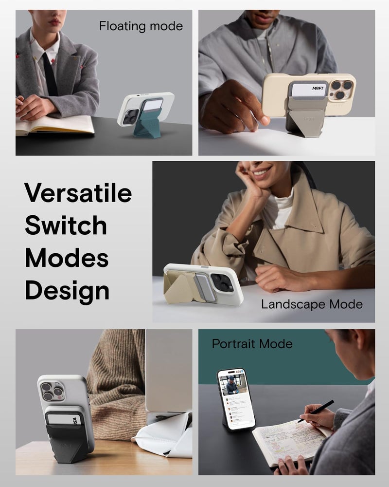 MOFT Magnetic Wallet Stand Compatible with iPhone 17/16/15/14/13/12 Series, Angle Adjustment & Magsafe Compatible MOVAS Phone Stand,Jungle - Image 5