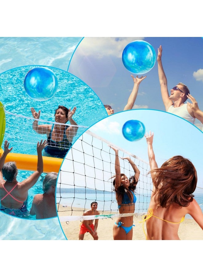 جريفوسيا كرة شاطئ كبيرة قابلة للنفخ مقاس 15 بوصة، كرات شاطئ رخامية، كرات ملونة على شكل سحابة، كرات مرتدة للكبار والحيوانات الأليفة، لوازم حفلات الشاطئ الصيفية في الهواء الطلق، المرح المدرسي في الماء (أزرق) - Image 3