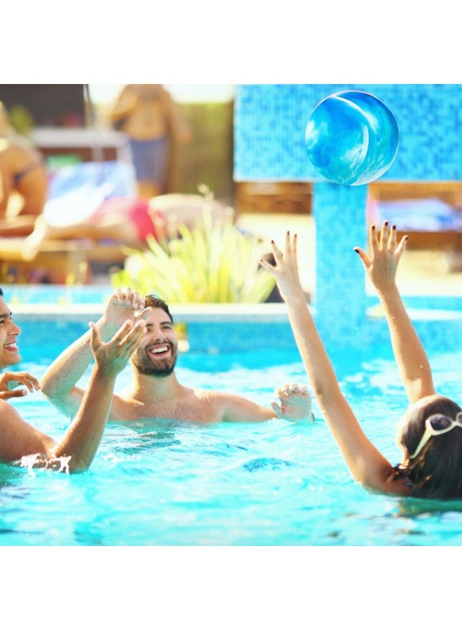 جريفوسيا كرة شاطئ كبيرة قابلة للنفخ مقاس 15 بوصة، كرات شاطئ رخامية، كرات ملونة على شكل سحابة، كرات مرتدة للكبار والحيوانات الأليفة، لوازم حفلات الشاطئ الصيفية في الهواء الطلق، المرح المدرسي في الماء (أزرق) - Image 4