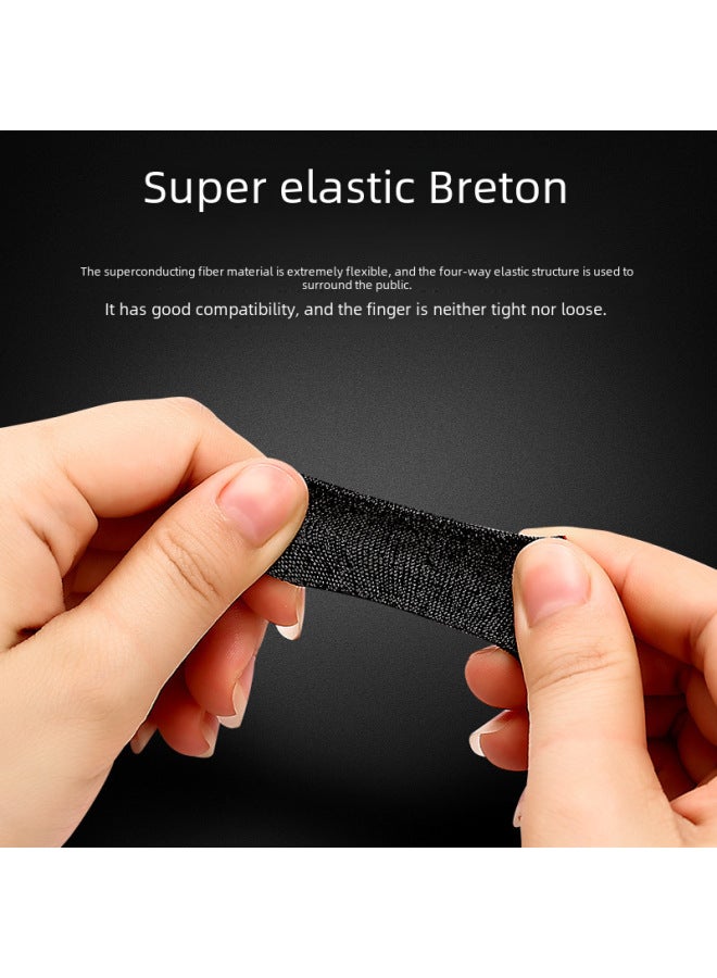 Digital Computer Game Controller Wireless Bluetooth Gamepad For Ps3 Ps4 Xbox 360 Xbox One Nintendo Switch Android Ios-Product Color:Glass Silver Fiber Black Edge Pair (packaging Bag)  - Image 5