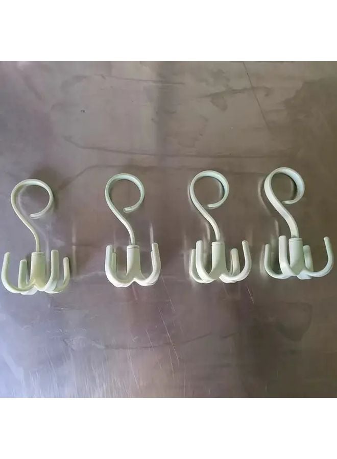 Nordic Green 4 Pcs Rotating Closet Hanger Wall Mounted Organizer For Ties Belts Hats - Image 1