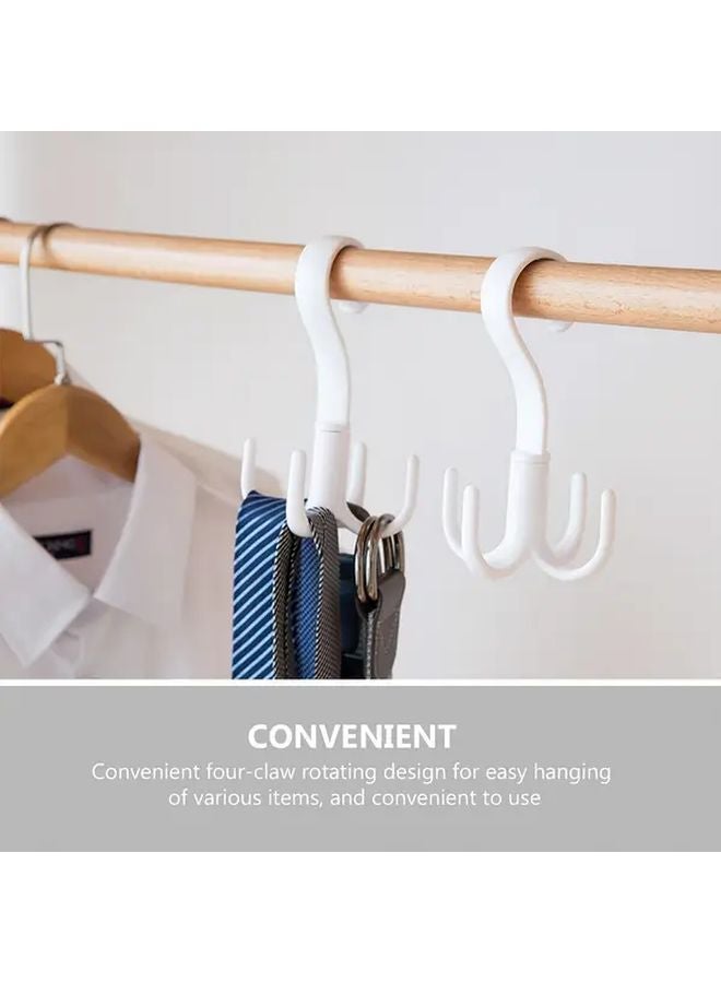 Nordic Green 4 Pcs Rotating Closet Hanger Wall Mounted Organizer For Ties Belts Hats - Image 5