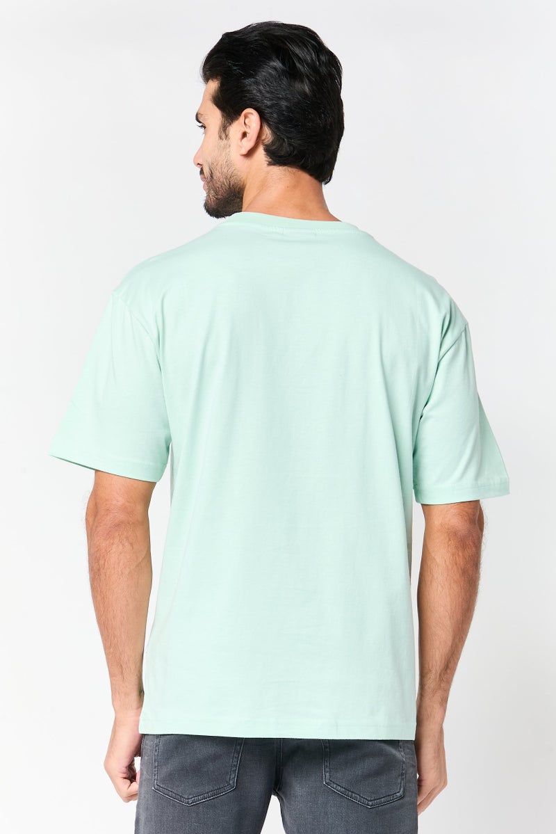 Nicce Men Crew Neck Short Sleeve Embroidered Logo T-Shirt, Mint - Image 4