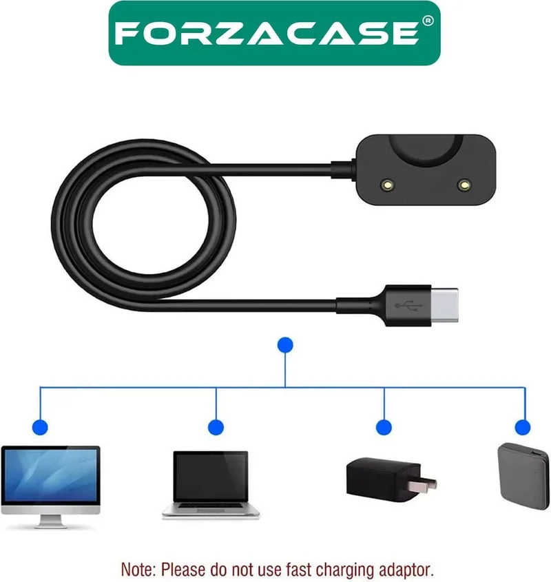 فورزاكاس Samsung Galaxy Fit 3 Smart Watch Compatible Type-C Magnetic Charging Cable 1 Meter - FC017