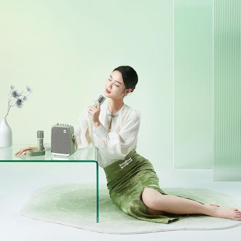 Divoom Songbird Karaoke Bluetooth Speaker - Portable and Fun Audio - Green - Image 3