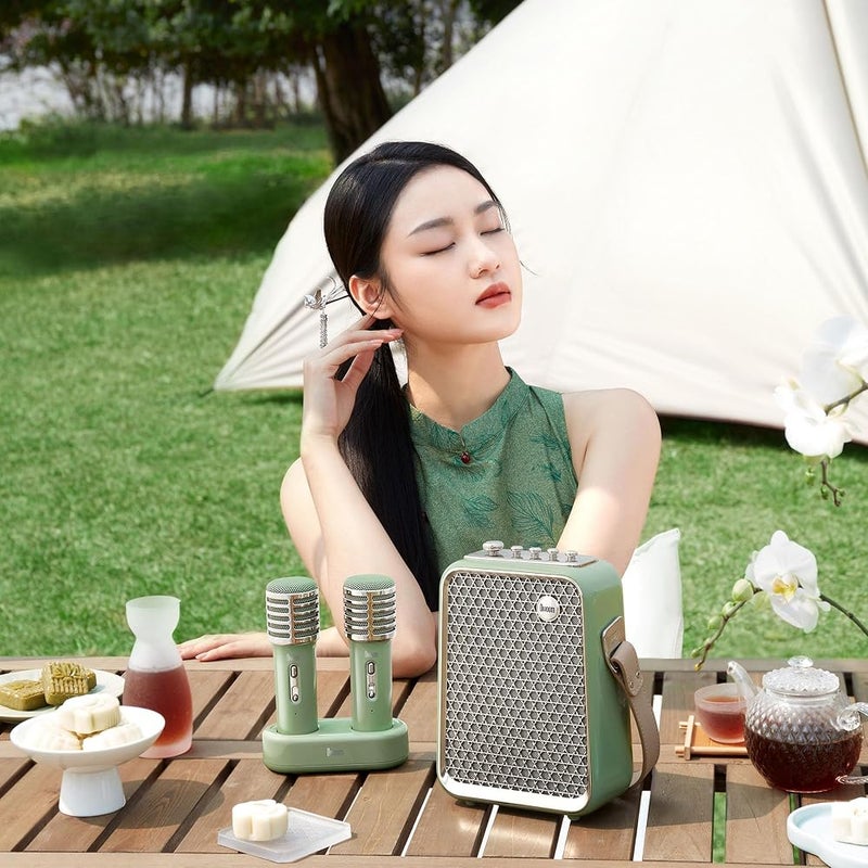 Divoom Songbird Karaoke Bluetooth Speaker - Portable and Fun Audio - Green - Image 5